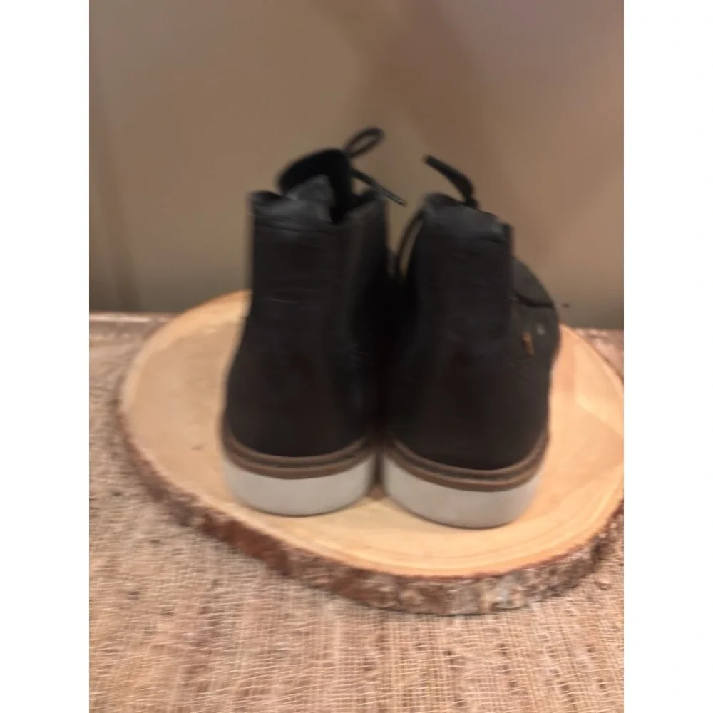 Reef Voyage Chukka Boot Men's Sz 12  US Black Leather‎ Casual Comfort